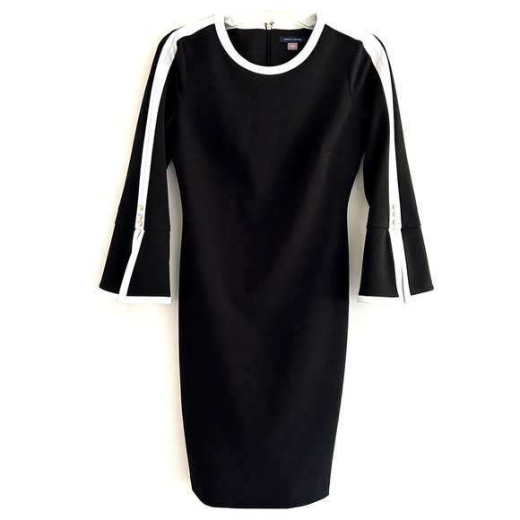 Tommy Hilfiger Dresses & Skirts - Tommy Hilfiger | Women's Black Sheath Crew Neck Back Zip Dress Size 2